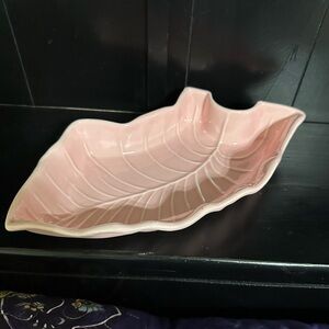 Vintage Pink Ceramic Dish Marked Made in USA